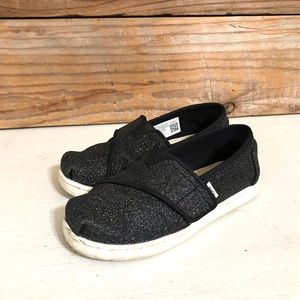 Tom’s Shoes - Black Glitter - Little Kids Size 11